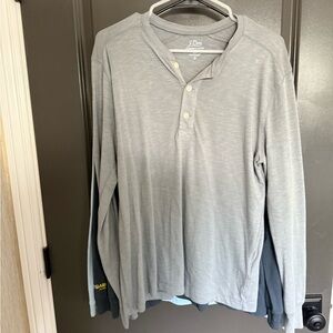 Jcrew Gray Men's Henley Shirt